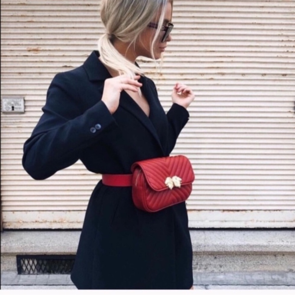 Zara belted red bag